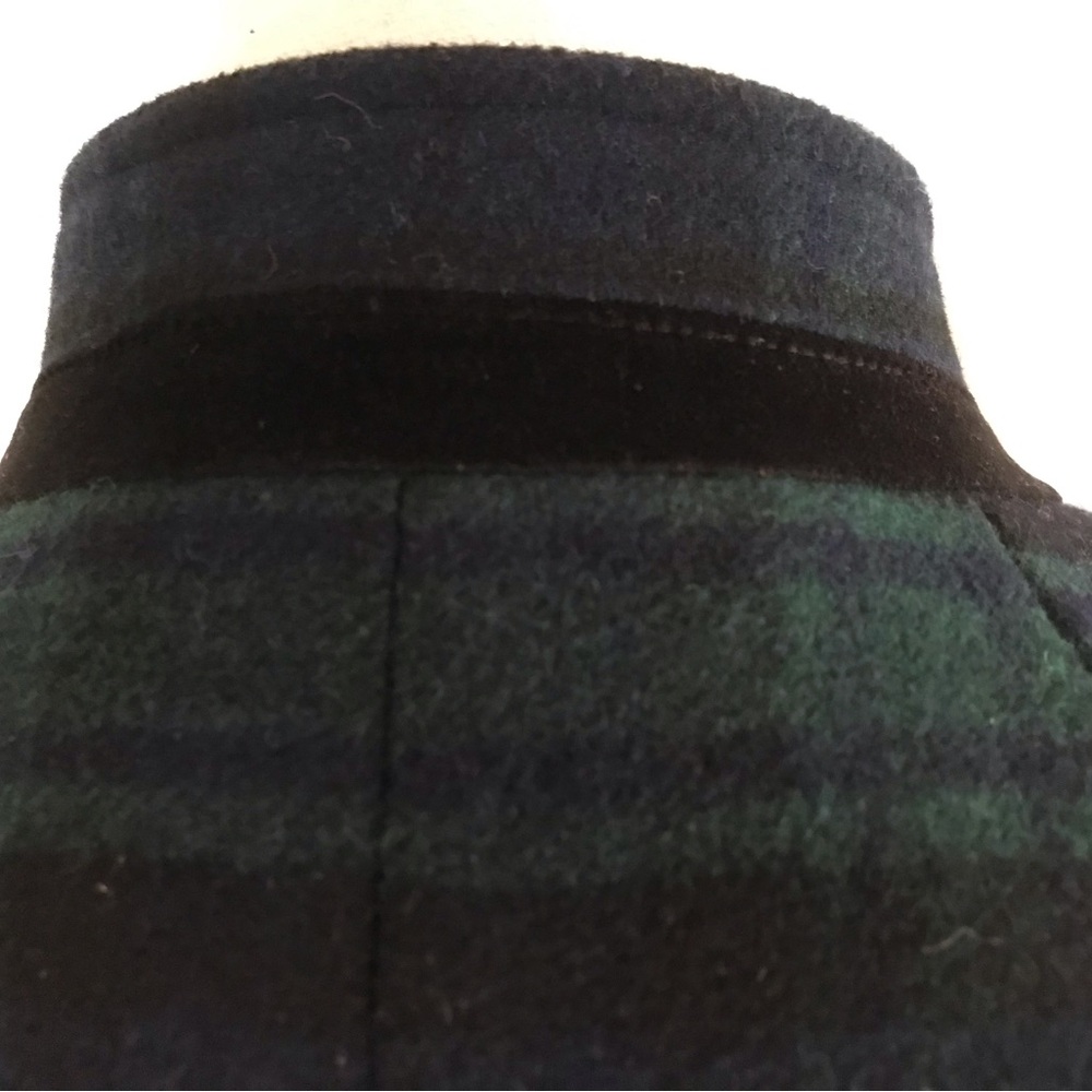 NWT TALBOTS BLACK WATCH PLAID VELVET-TRIM BLAZER - Picture 8 of 16